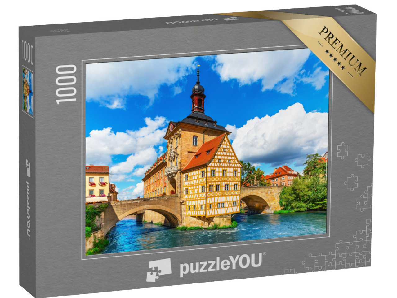 Puzzle 1000 Teile „Sommer in der Altstadt von Bamberg, Deutschland“