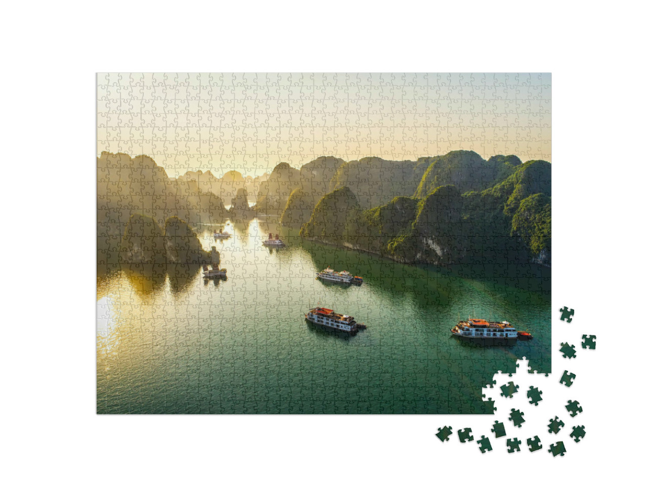 Puzzle 1000 Teile „Halong-Bucht, Vietnam, Südostasien, UNESCO-Weltkulturerbe“
