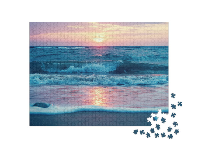 Puzzle 1000 Teile „Sonnenaufgang am Waimanalo Beach auf Oahu, Hawaii“