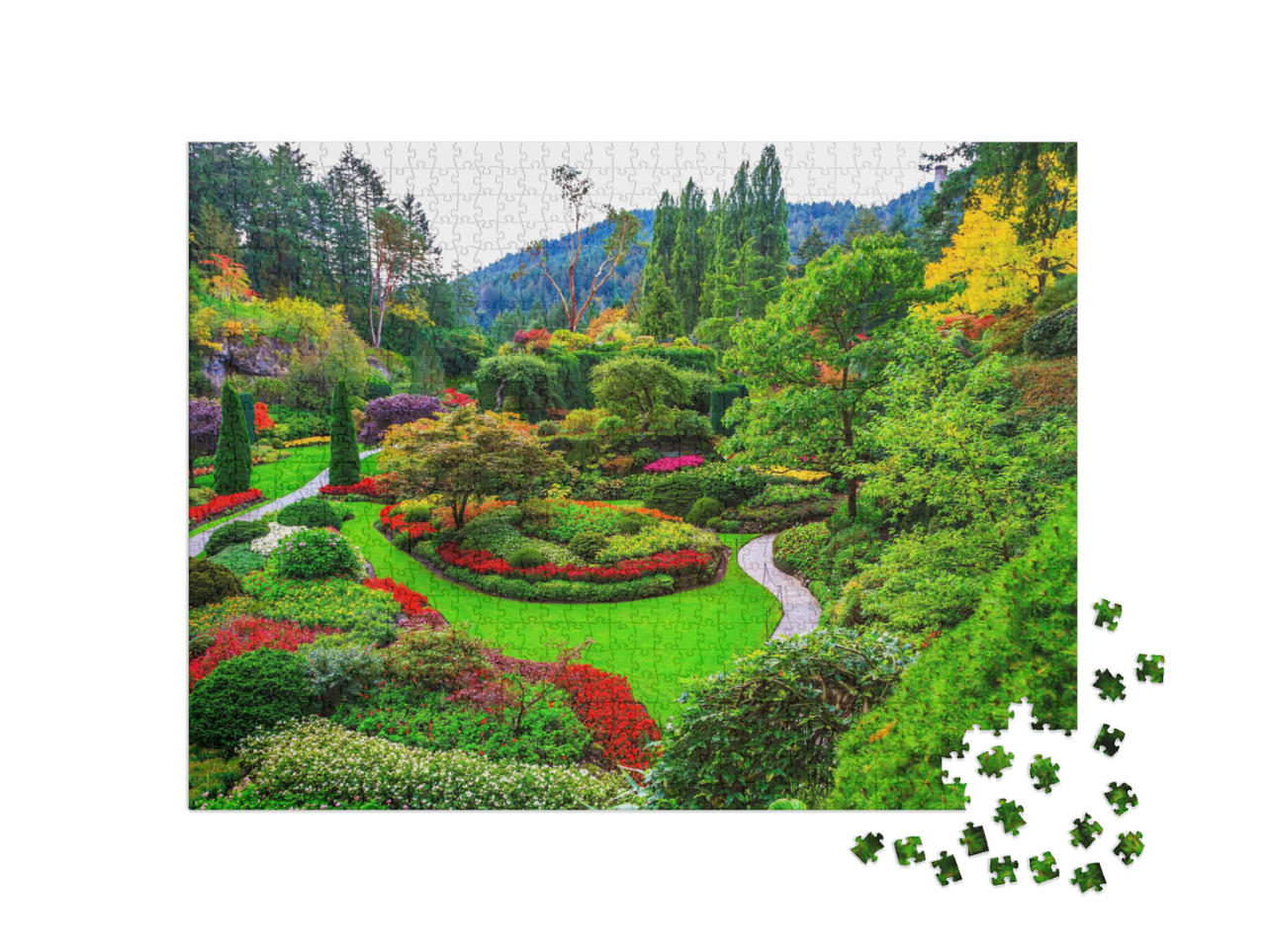 Puzzle 1000 Teile „Butchart Gardens - Gärten auf Vancouver Island“