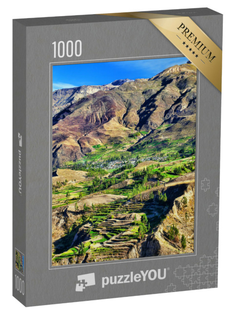 Puzzle 1000 Teile „Stufenterrassen im Colca Canyon in Peru, 3.270 Meter tief“