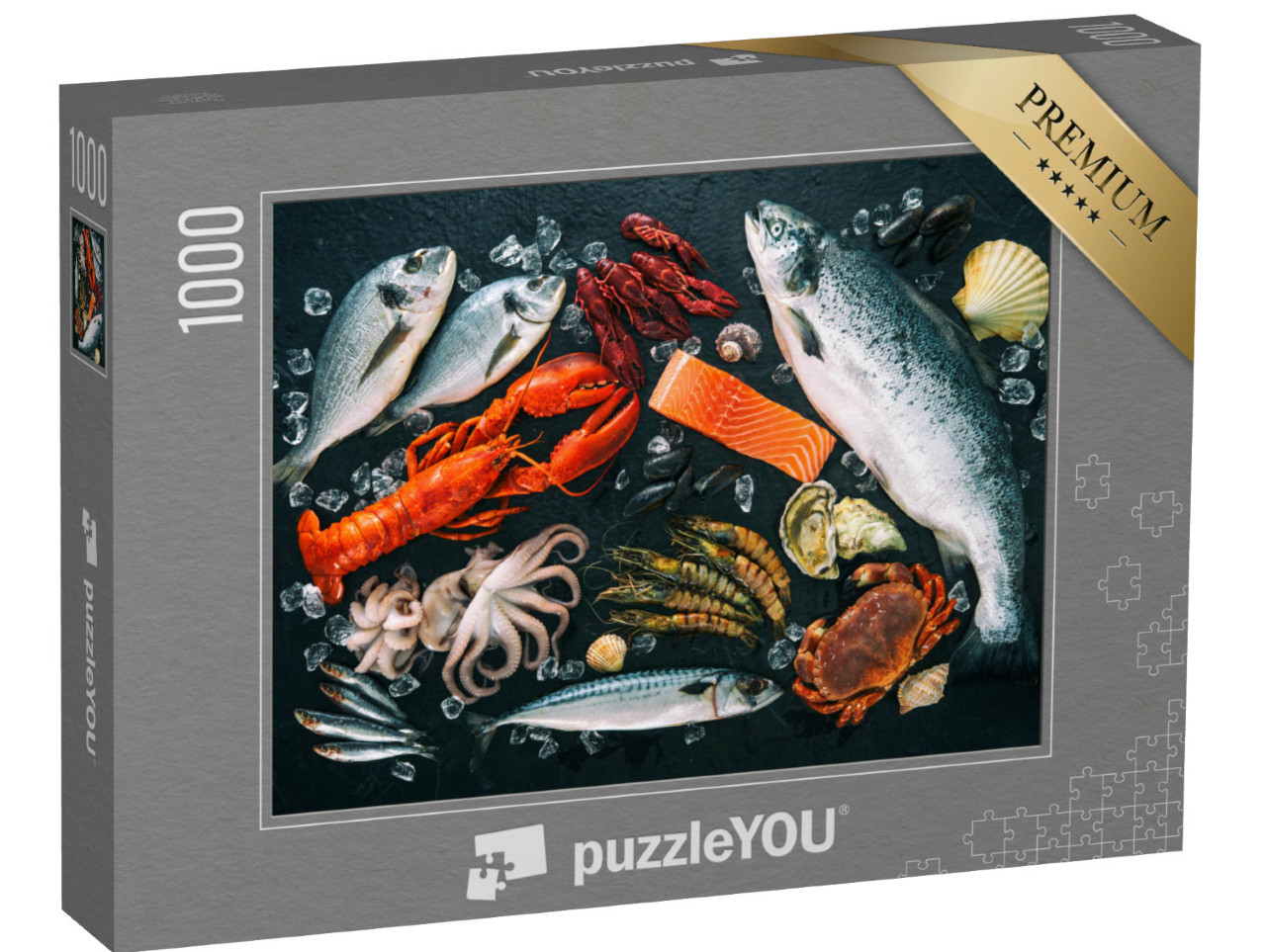 Puzzle 1000 Teile „Frischer Fisch und Meeresfrüchte“