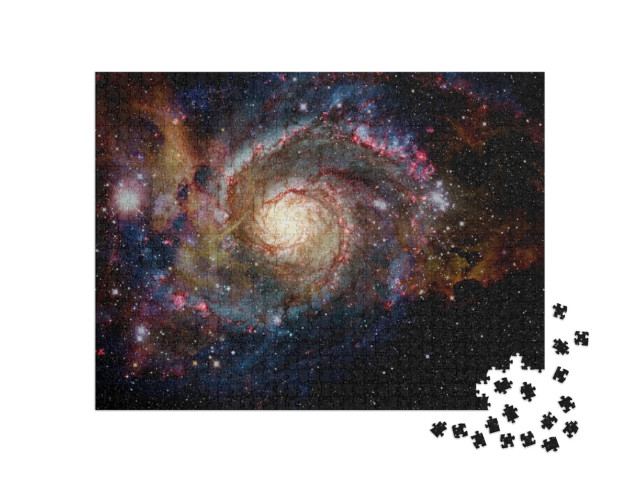 Puzzle 1000 Teile „Galaxie und Nebel, Elemente dieses Bildes zur Verfügung gestellt von der NASA“