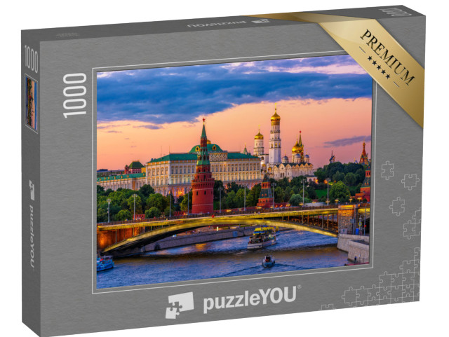 Puzzle 1000 Teile „Moskauer Kreml bei Nacht, Russland“