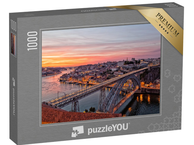 Puzzle 1000 Teile „Abendliche Luis I Brücke, Porto, Portugal“