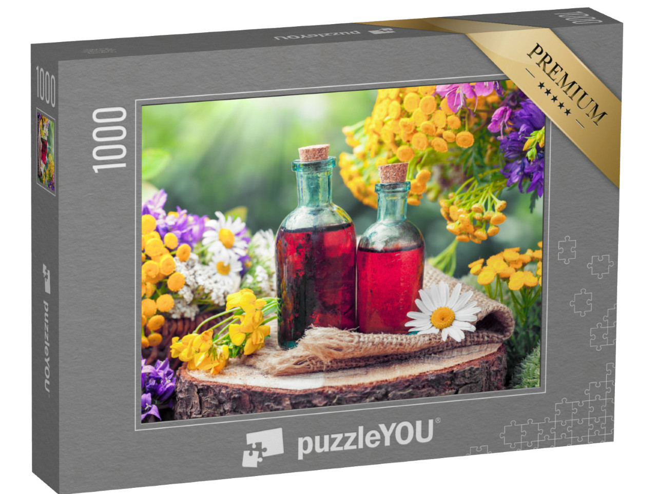 Puzzle 1000 Teile „Tinkturen aus Heilkräutern und Wildblumen“