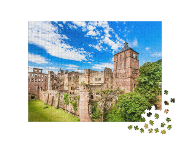 Puzzle 1000 Teile „Die Ruinen des Heidelberger Schlosses, Heidelberg, Deutschland“