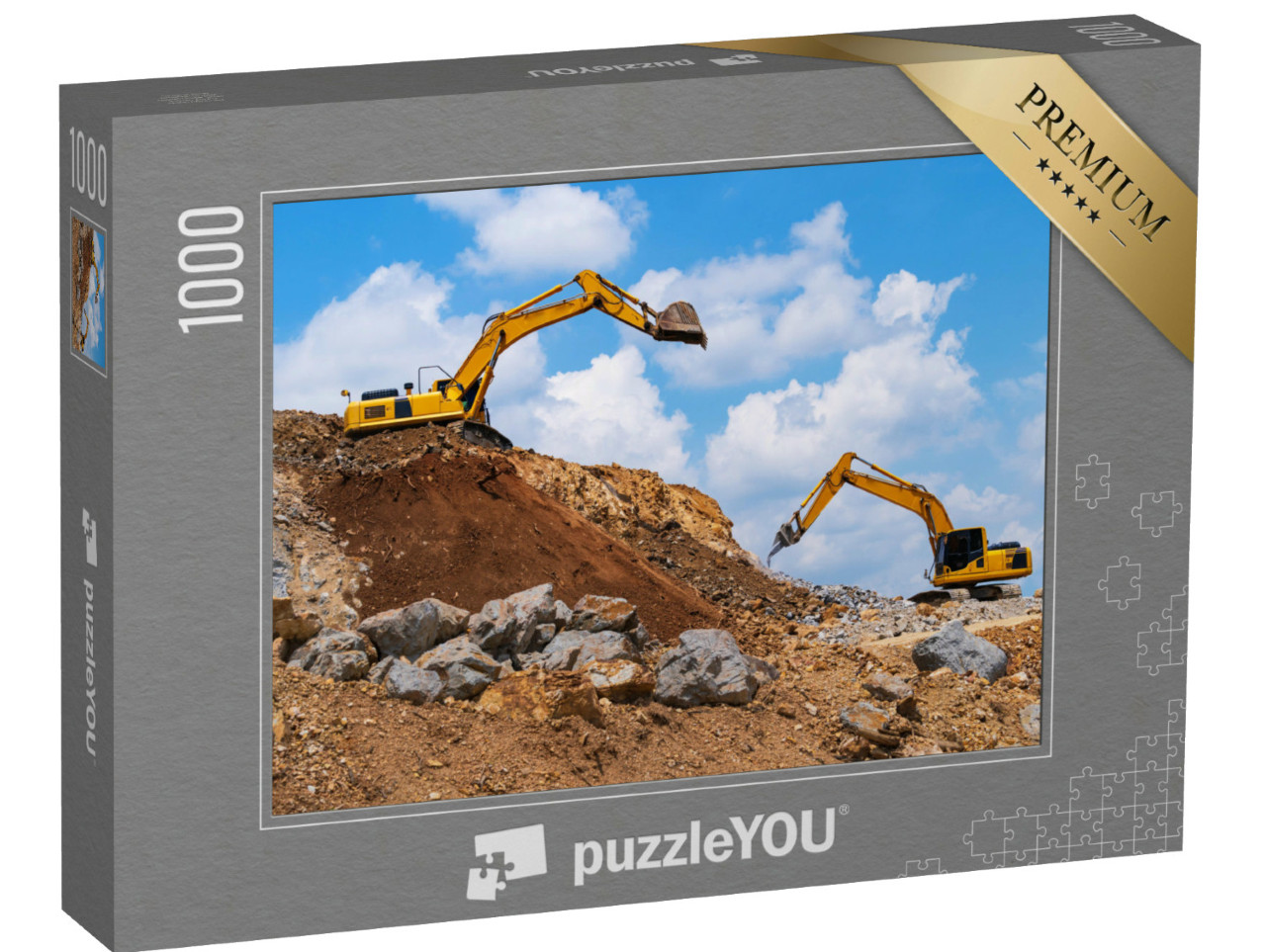 Puzzle 1000 Teile „Bagger und Steinbrecher “