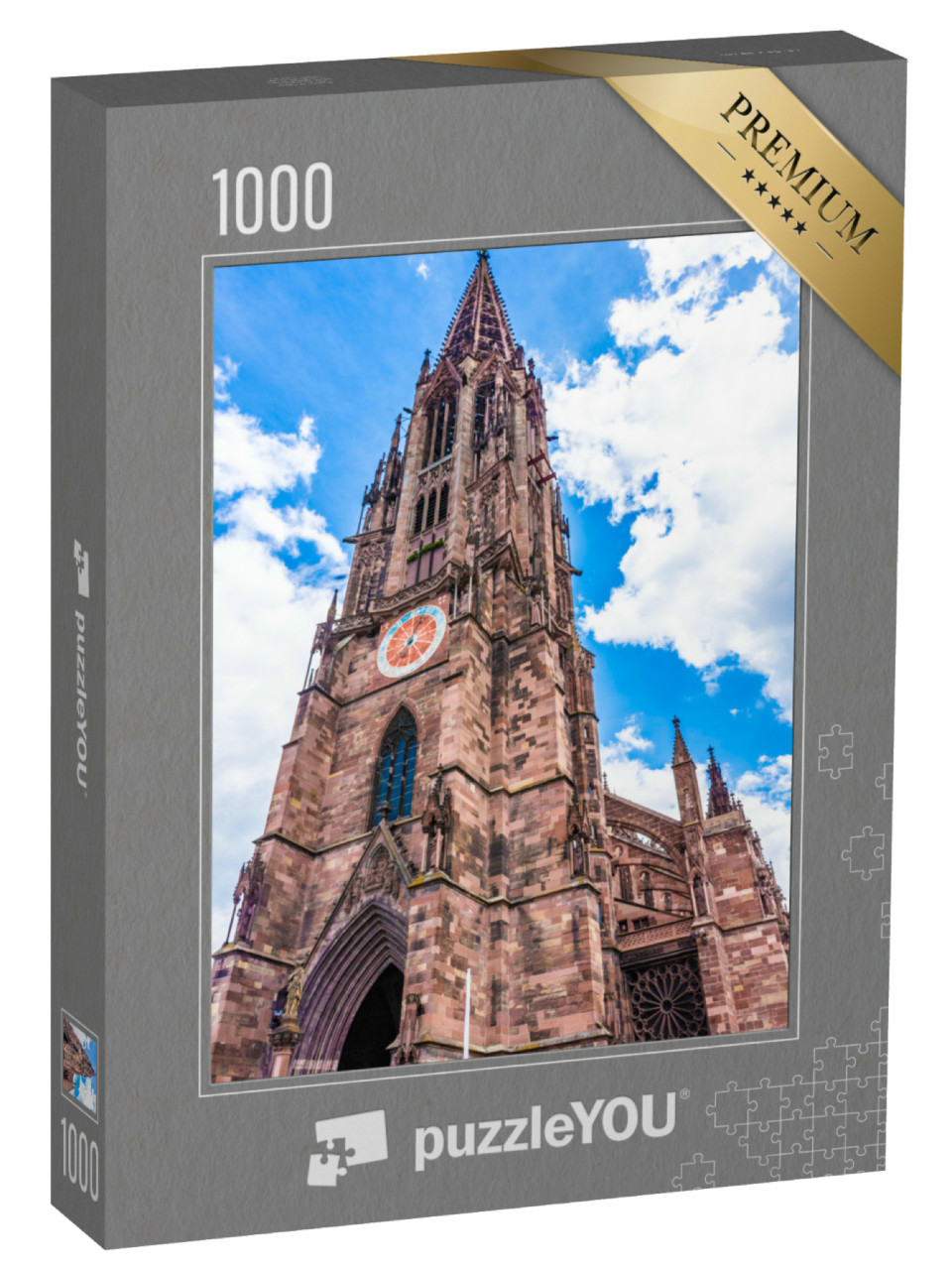 Puzzle 1000 Teile „Glockenturm von Freiburg im Breisgau, Deutschland“