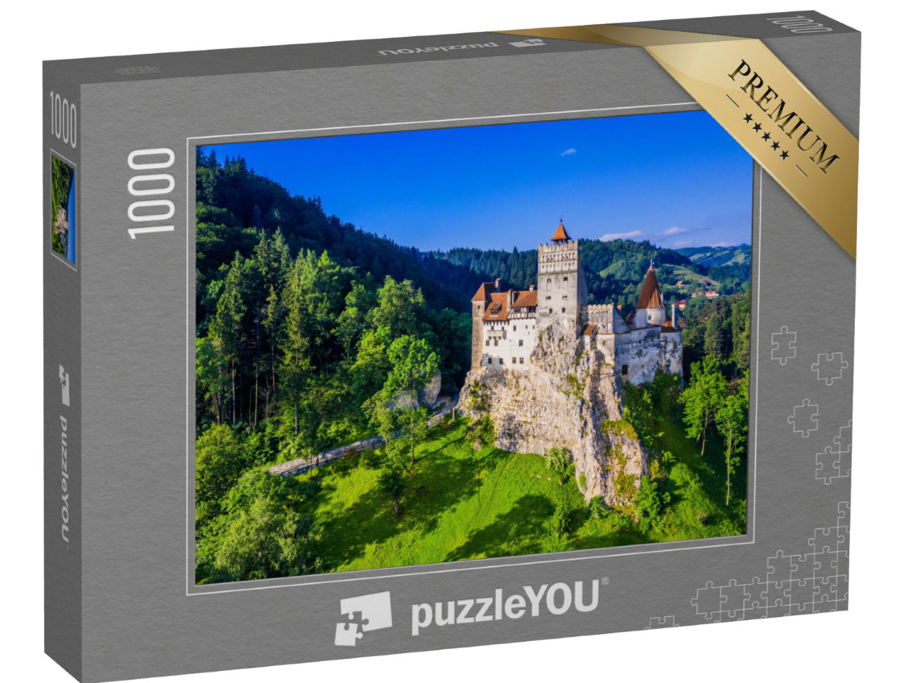 Puzzle 1000 Teile „Burg von Bran, bekannt für den Mythos Dracula, Rumänien“