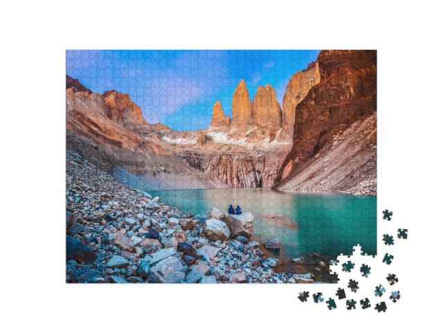 Puzzle 1000 Teile „Der Nationalpark Torres del Paine: Wahrzeichen von Patagonien, Chile“