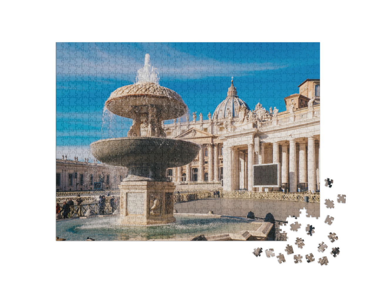 Puzzle 1000 Teile „Petersdom und Petersplatz“
