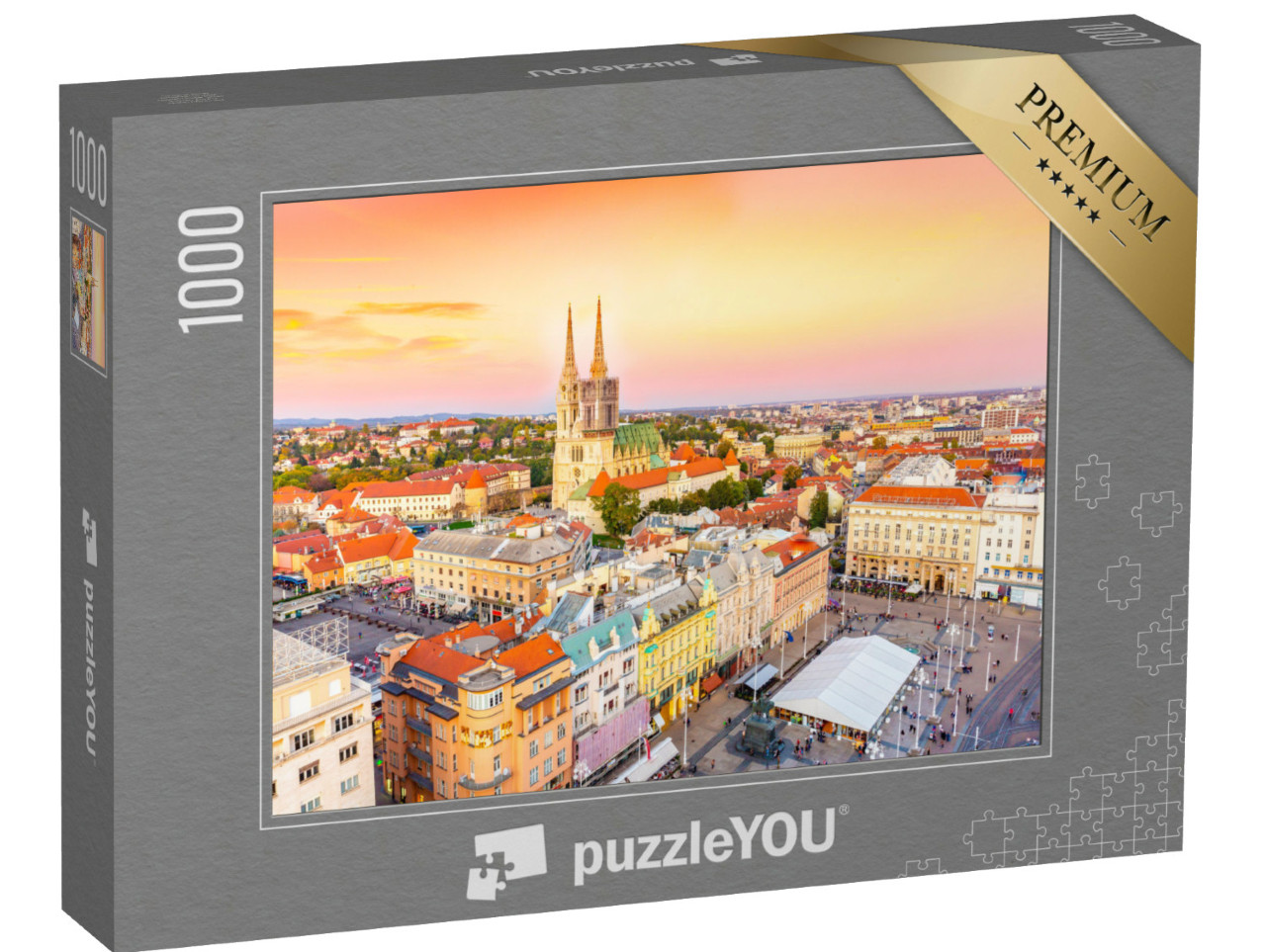 Puzzle 1000 Teile „Ban Jelacic Platz in Zagreb, Kroatien“