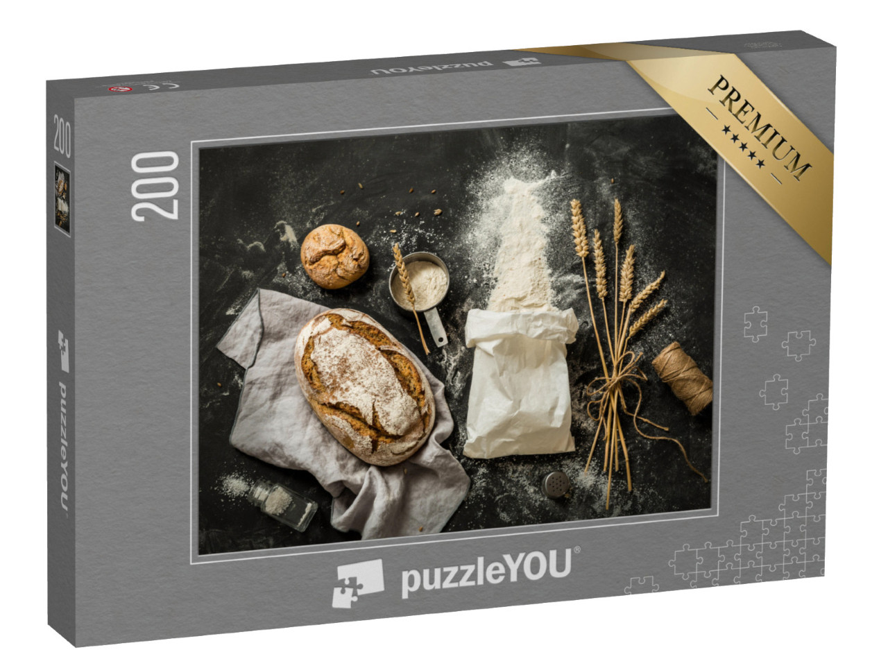 Puzzle 200 Teile „Rustikales Brot und Mehl“