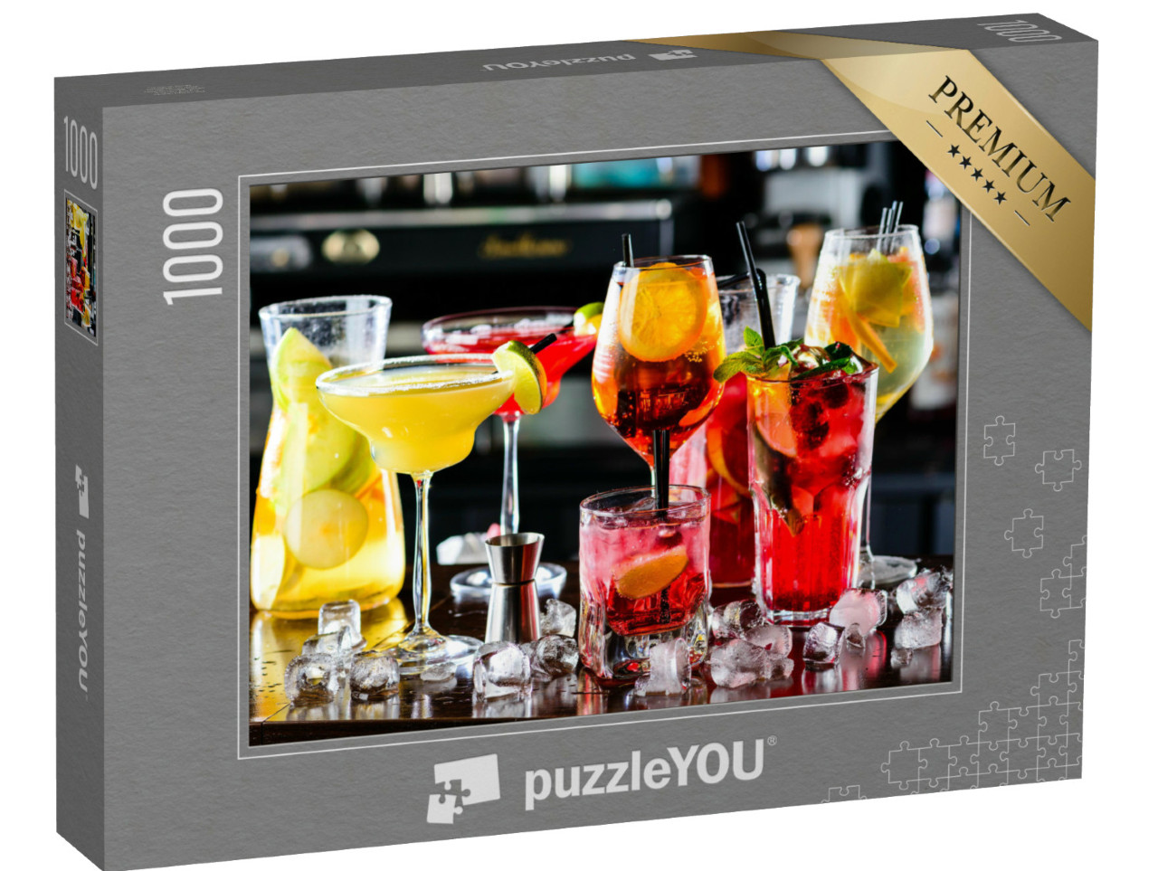 Puzzle 1000 Teile „Auswahl an klassischen Coktails“