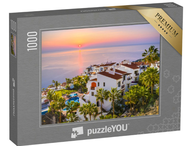 Puzzle 1000 Teile „Sonnenaufgang in Puerto de Santiago Stadt, Teneriffa“