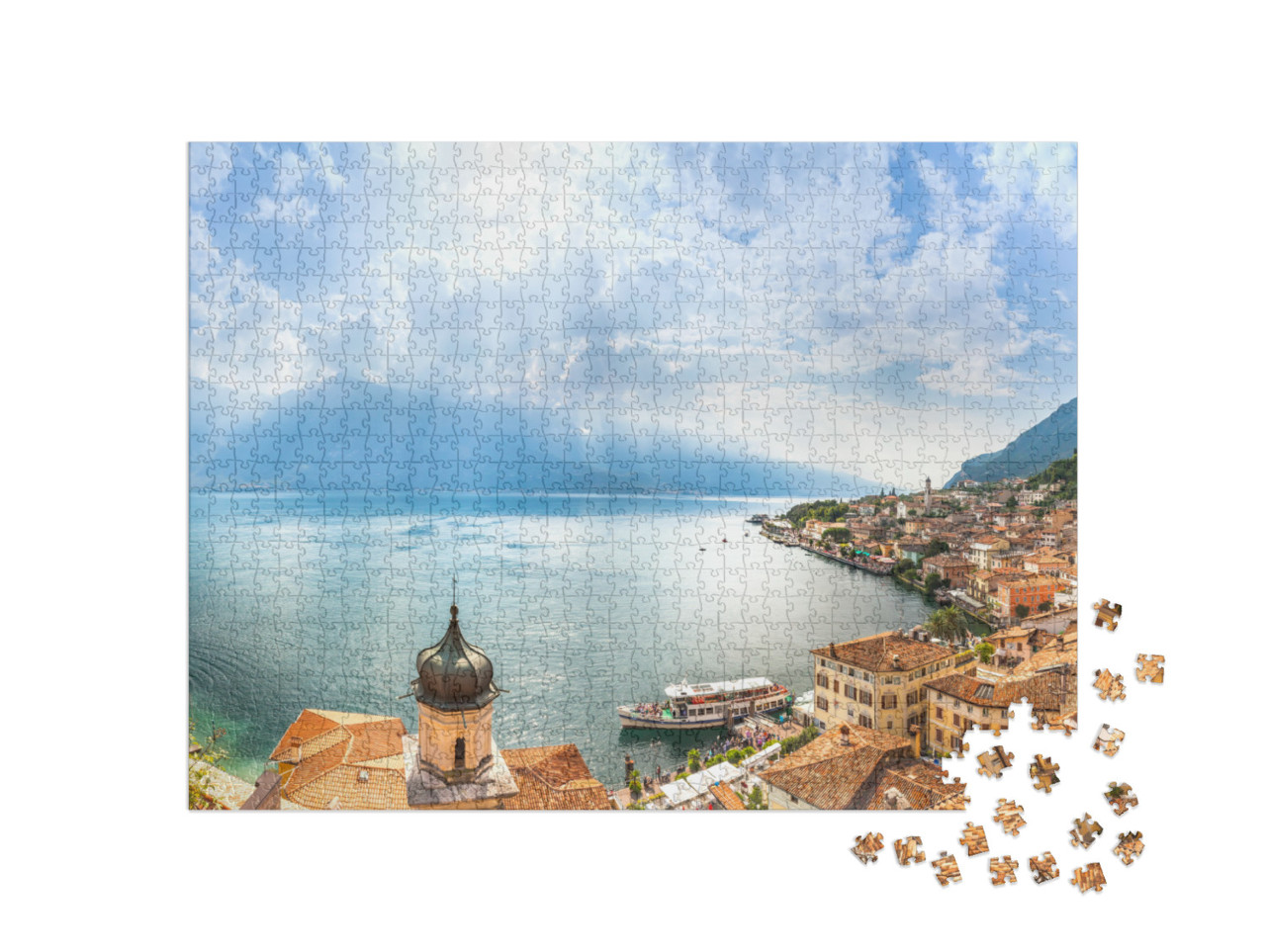 Puzzle 1000 Teile „Limone sul Garda am Gardasee“