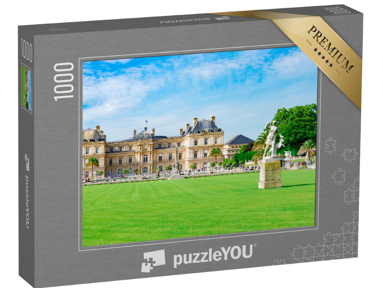 Puzzle 1000 Teile „Senat und Luxemburgischer Garten in Paris, Frankreich“