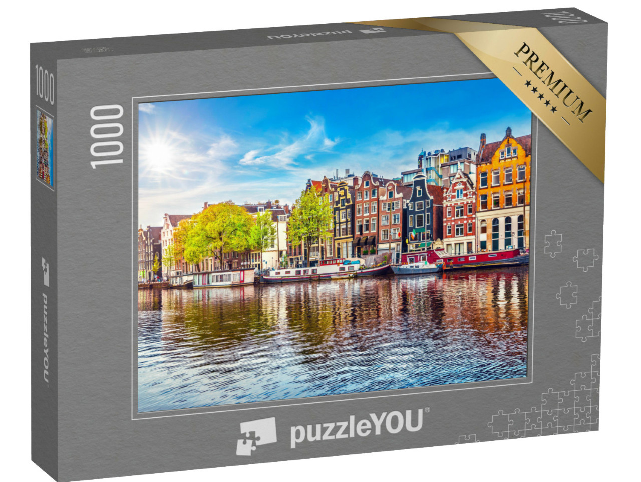 Puzzle 1000 Teile „Amsterdam, Niederlande: Die tanzenden Häuser“