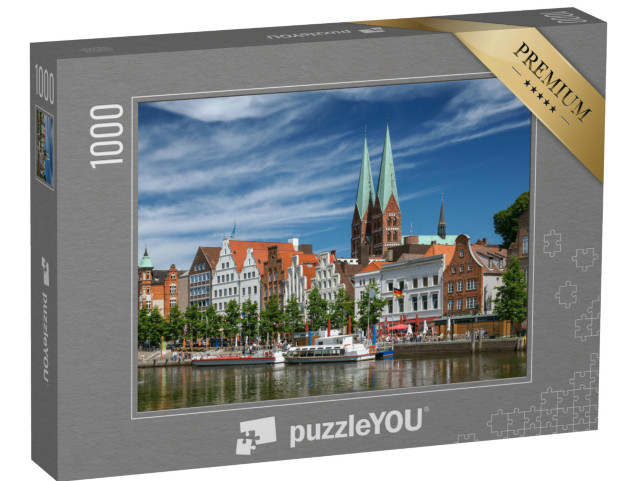 Puzzle 1000 Teile „Blick auf Lübeck in Schleswig-Holstein, Deutschland“