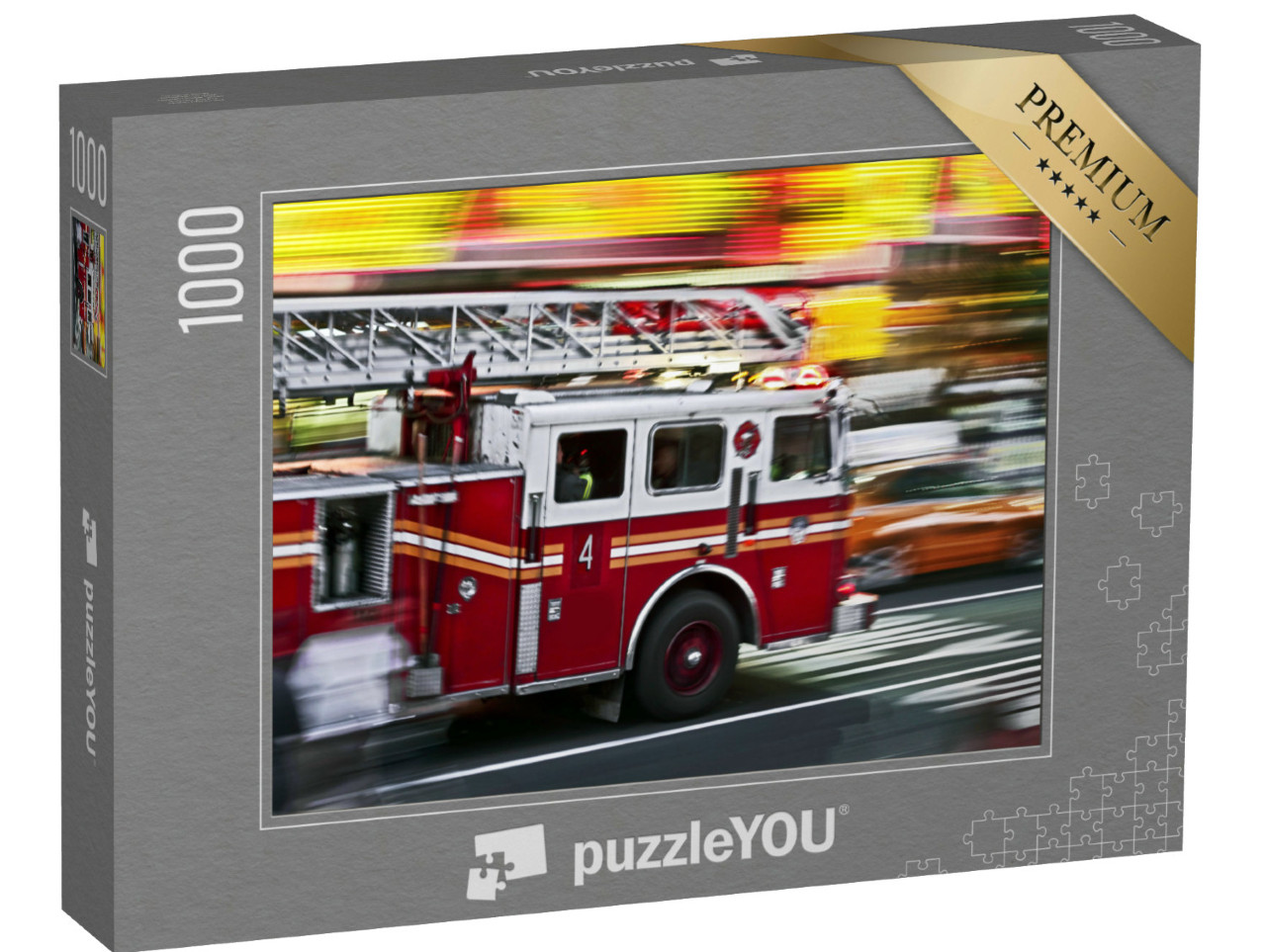 Puzzle 1000 Teile „Feuerwehrauto im Einsatz“
