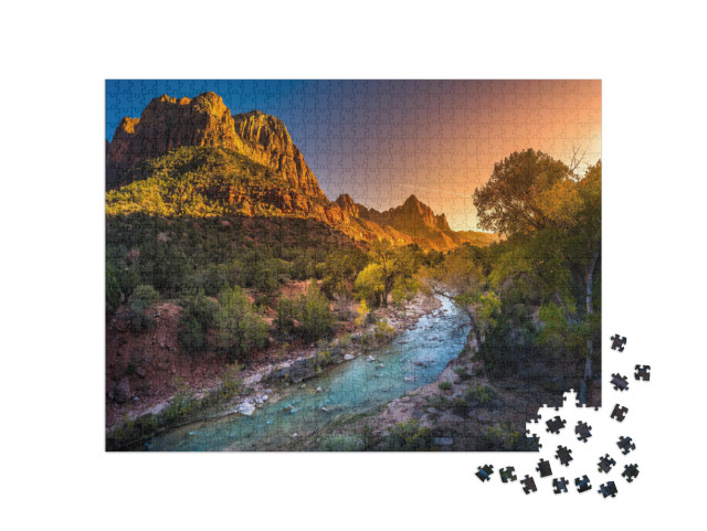 Puzzle 1000 Teile „Herbst im Zion National Park, Utah, USA“