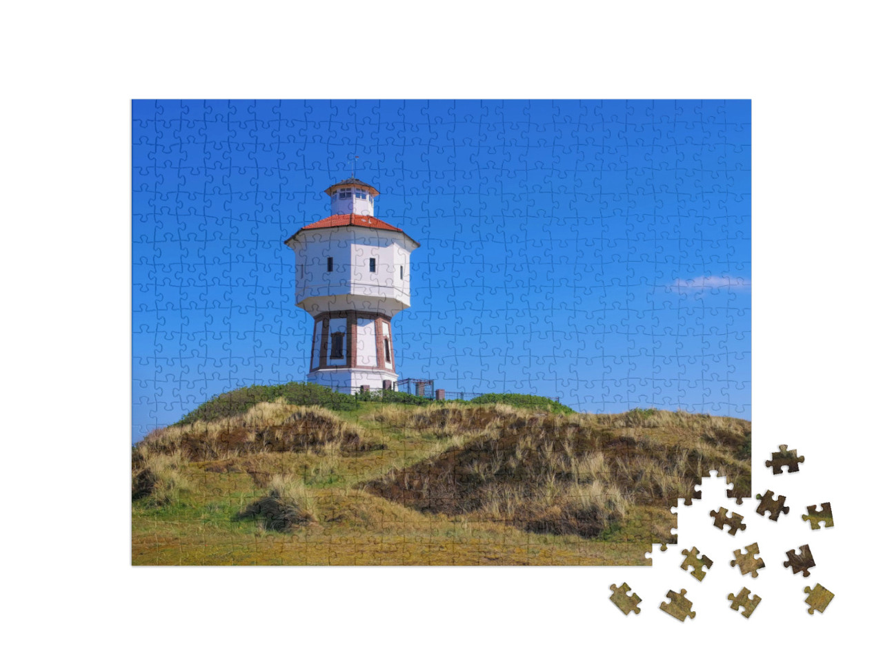 Puzzle 500 Teile „Der Wasserturm von Langeoog“