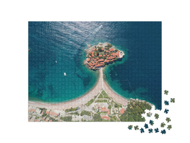 Puzzle 1000 Teile „Insel Sveti Stefan in Budva, Montenegro“