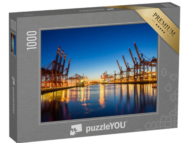 Puzzle 1000 Teile „Hamburger Hafen, Deutschland“
