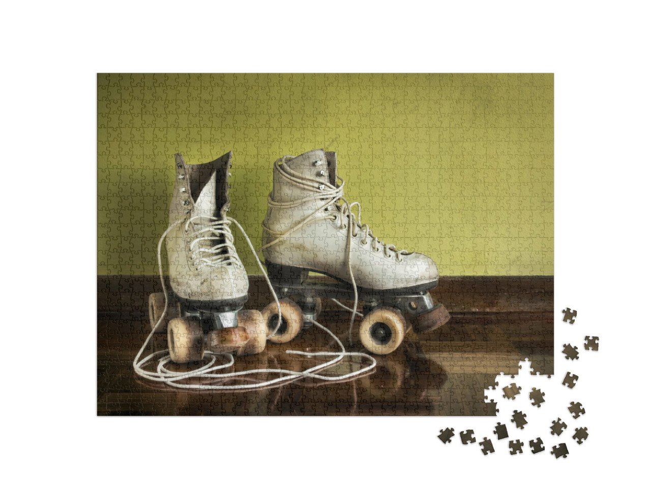 Puzzle 1000 Teile „Abgenutzte Vintage-Rollschuhe“