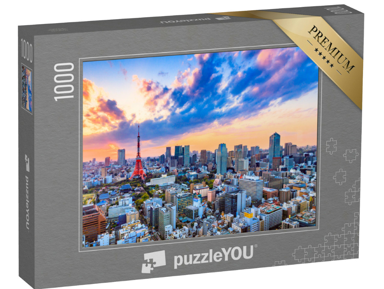 Puzzle 1000 Teile „Sonnenuntergang über Tokio, Japan“