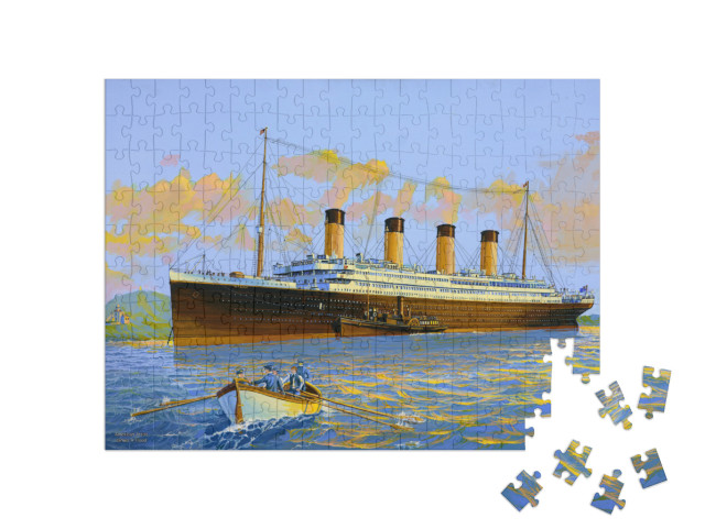 Puzzle 200 Teile „Titanic ankerte vor Roches Point in der Nähe von Queenstown“