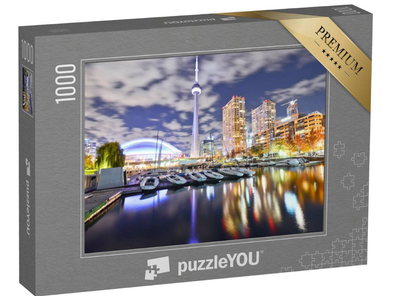 Puzzle 1000 Teile „Skyline von Toronto bei Nacht in Ontario, Kanada“