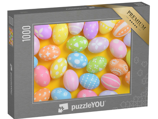 Puzzle 1000 Teile „Frohe Ostern: Viele bunt verzierte Ostereier“