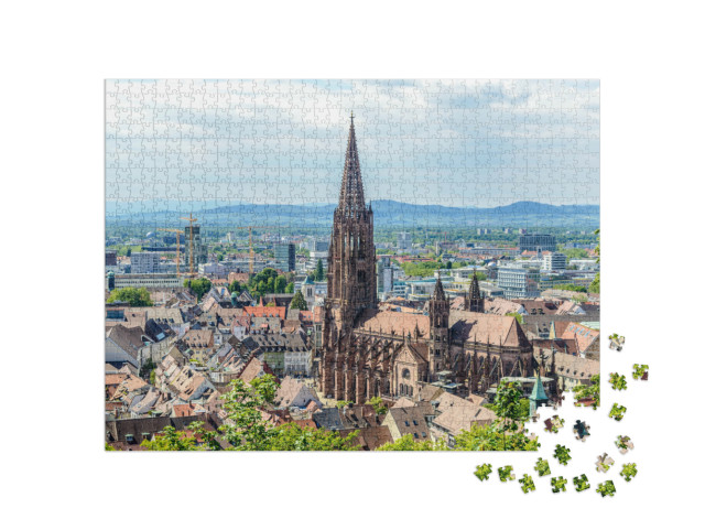 Puzzle 1000 Teile „Freiburg im Breisgau mit Freiburger Münster“