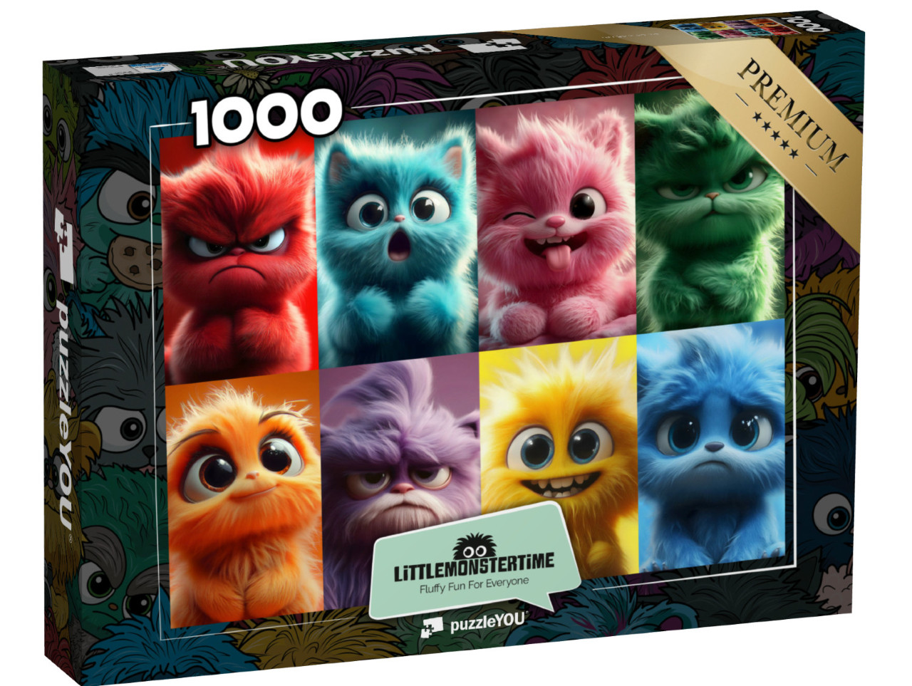 Puzzle 1000 Teile „LITTLEMONSTERTIME: Monster-Emotions Collage“