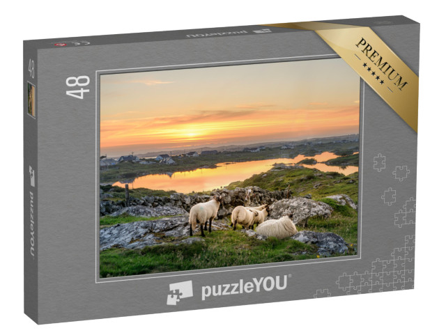 Puzzle 48 Teile „Sonnenuntergang in Connemara,  Irland“