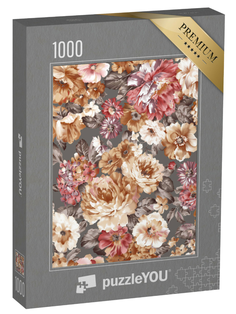 Puzzle 1000 Teile „Aquarell aus bunten Blumen “