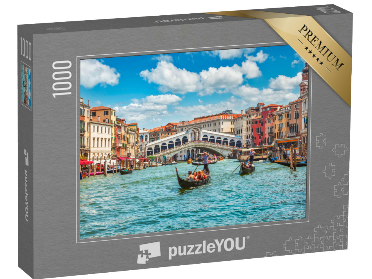Puzzle 1000 Teile „Brücke Rialto auf dem Canal Grande in Venedig,  Italien“