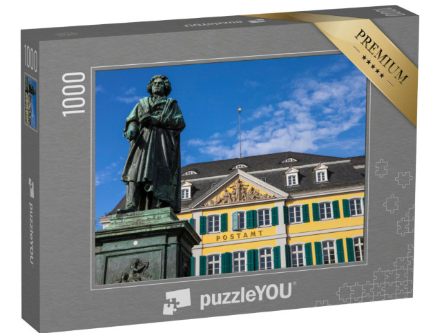 Puzzle 1000 Teile „Statue des berühmten Komponisten Ludwig van Beethoven, Bonn“