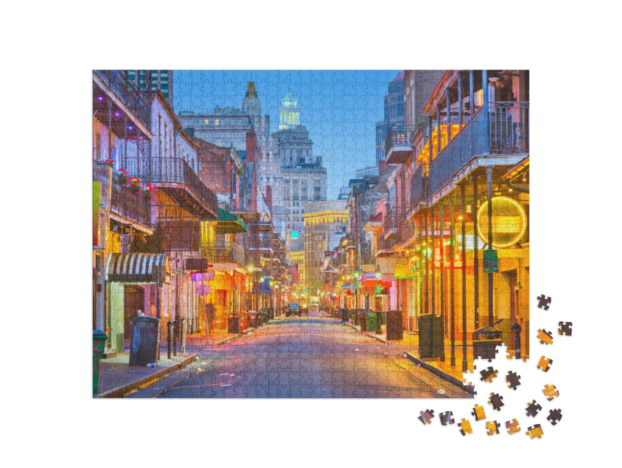 Puzzle 1000 Teile „Bourbon Street in New Orleans, USA“