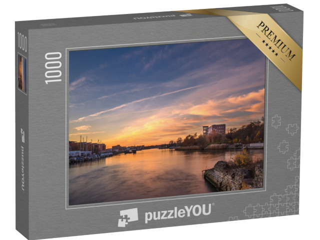 Puzzle 1000 Teile „Morgendämmerung in Kiel, Schleswig-Holstein, Deutschland“
