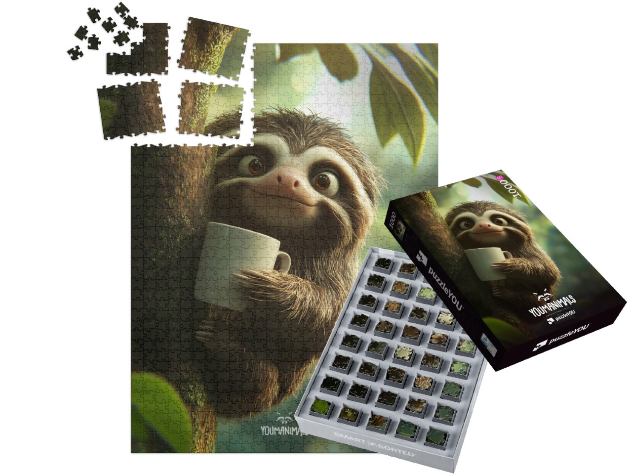 Puzzle „YOUMANIMALS: Björn“ | SMART SORTED® 1000 Teile