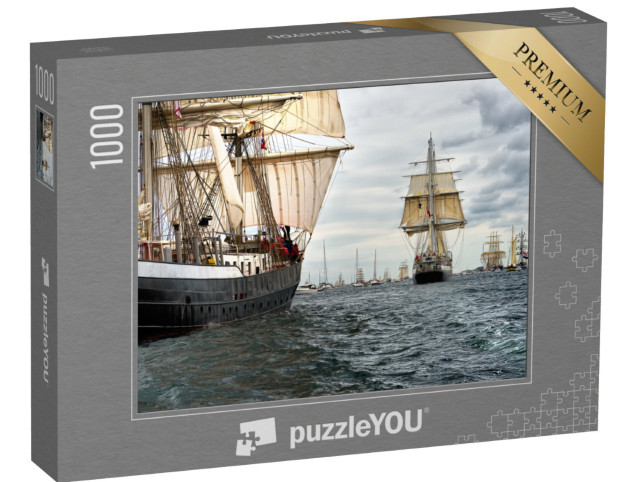 Puzzle 1000 Teile „Beeindruckende Segelschiff-Regatta“