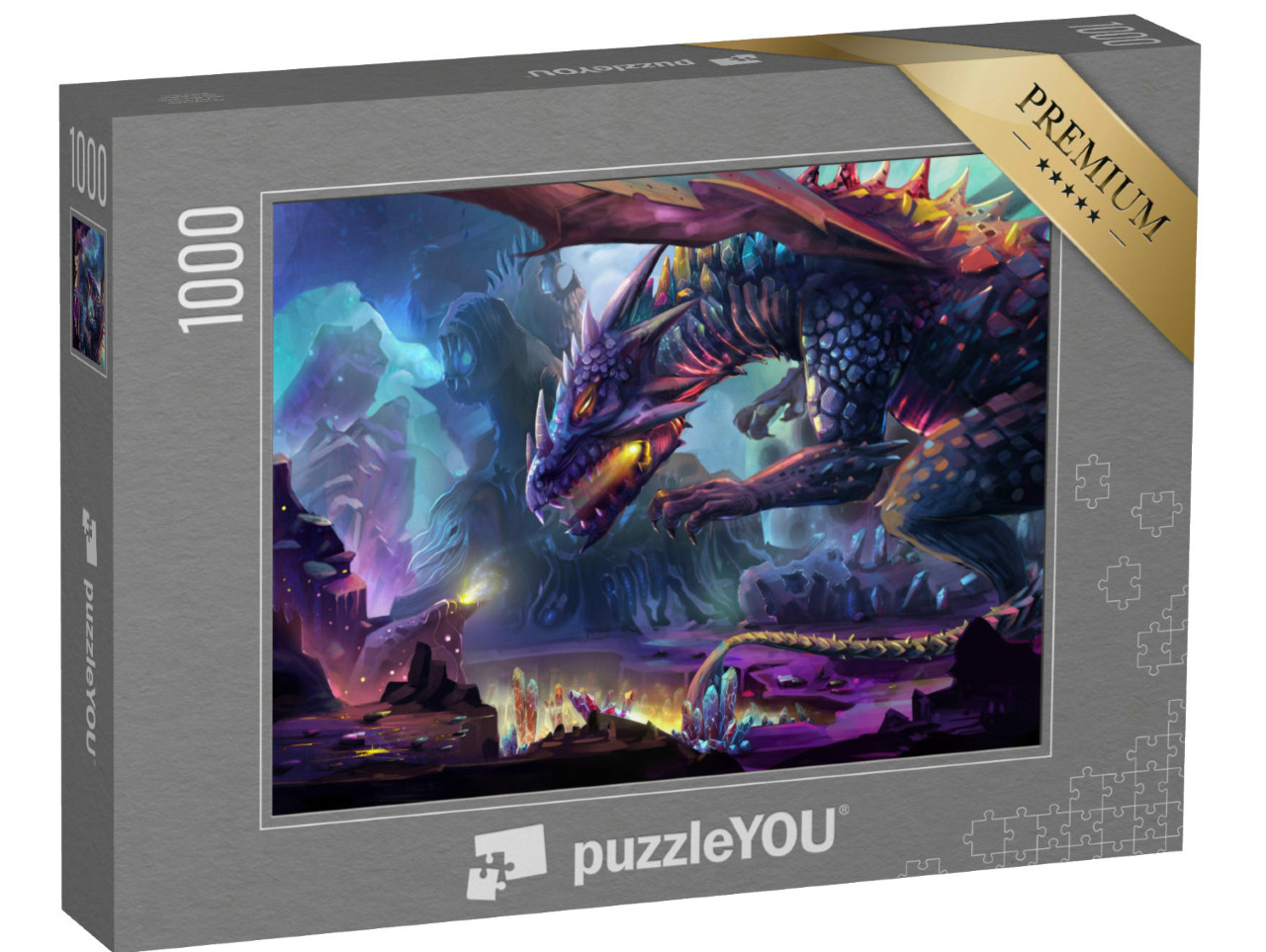 Puzzle 1000 Teile „Illustration: Der Drachenplanet “