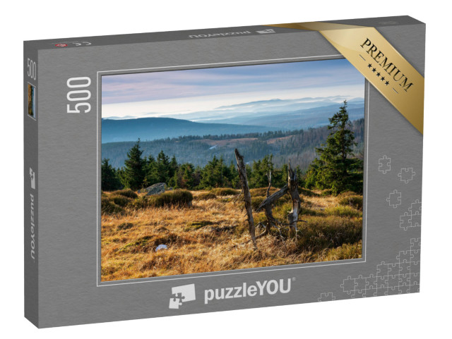 Puzzle 500 Teile „Blick vom Brocken über den Nationalpark Harz, Deutschland“