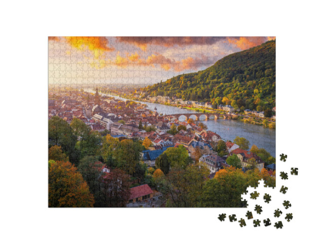 Puzzle 1000 Teile „Heidelberg am Neckar, Deutschland“