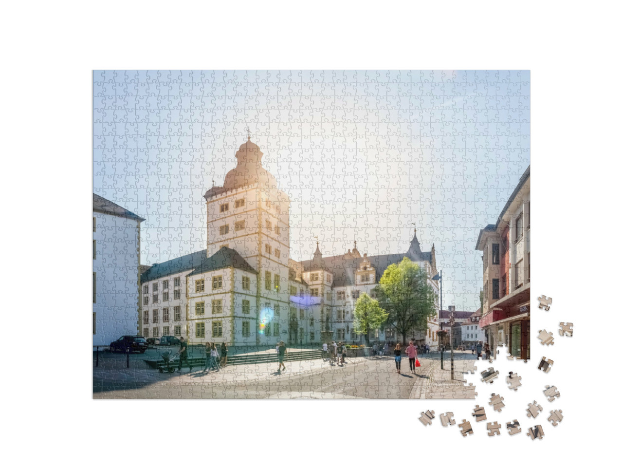 Puzzle 1000 Teile „Altstadt von Paderborn, Deutschland“