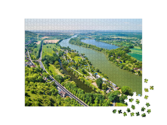 Puzzle 1000 Teile „Die Seine bei Chateau Gaillard, Frankreich“