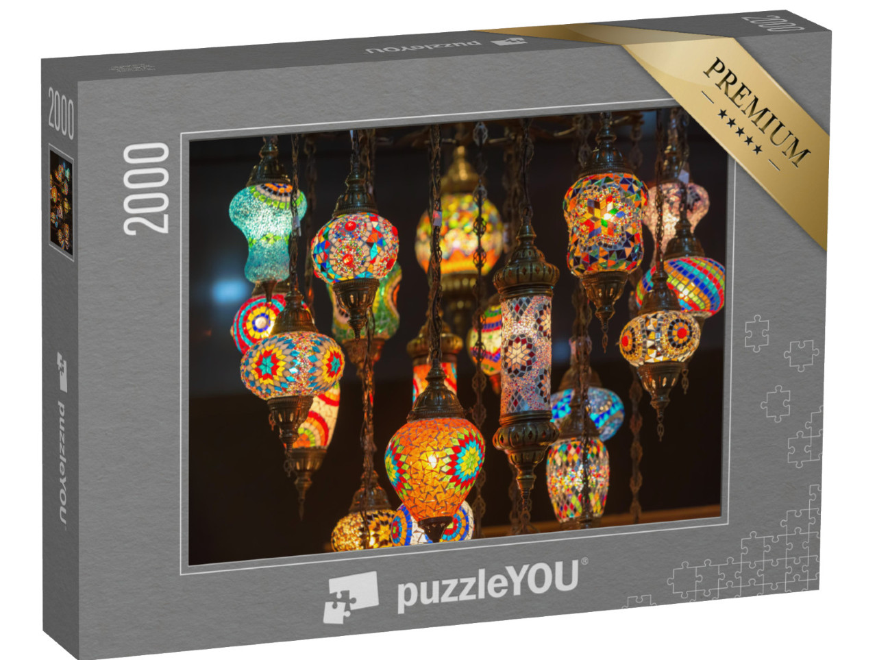 Puzzle 2000 Teile „Bunte Laternen aus Marokko“
